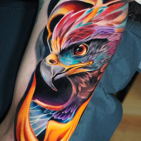 Color tattoo by Daniela Duque