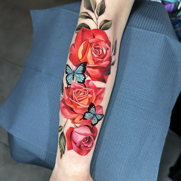 Color tattoo by Daniela Duque