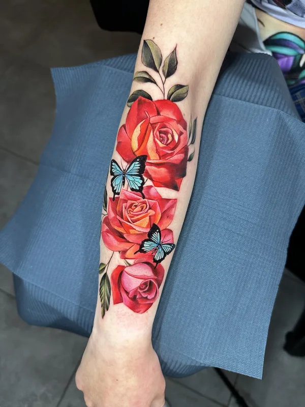 female color 타투 부위 forearm #88177 | 타투이스트 Daniela Duque