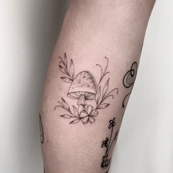 Ботаника tattoo by Daria Galina in Montréal