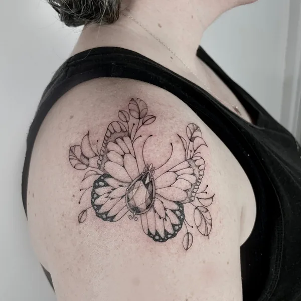 Ботаника tattoo by Daria Galina in Montréal