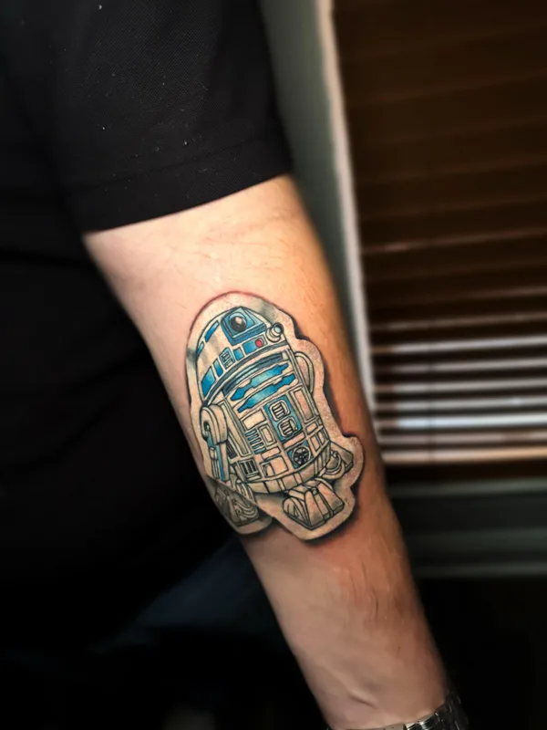male sticker tattoo on forearm #89995 | Tattoo Artist Diego Conci