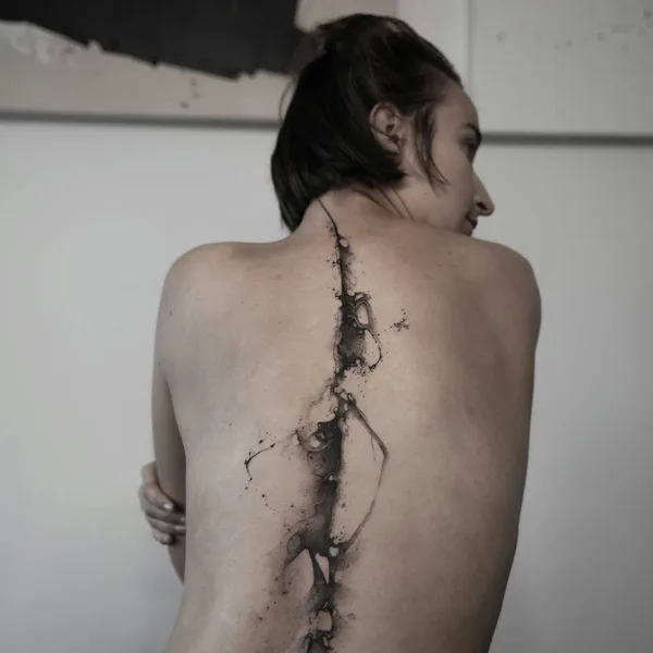 Abstract tattoo by Edvin Tedebring in København