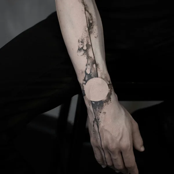 Abstract tattoo by Edvin Tedebring in København
