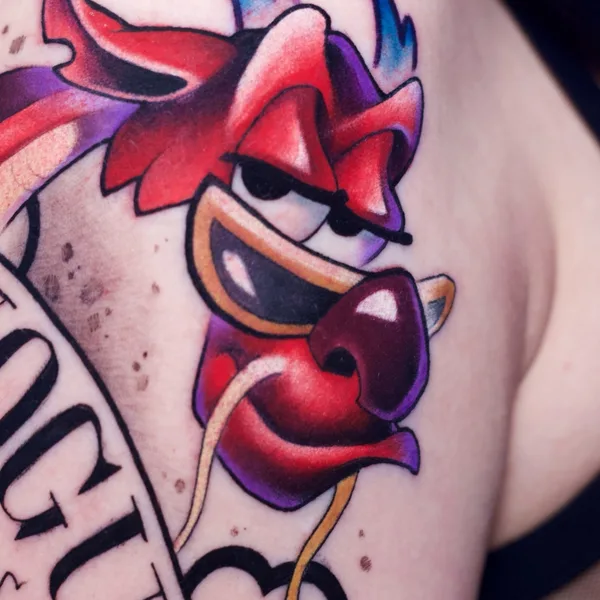 New School tattoo by Ekaterina Ledneva in Moscow