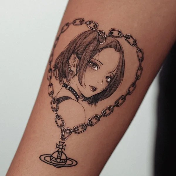 Anime tattoo by Hellbell