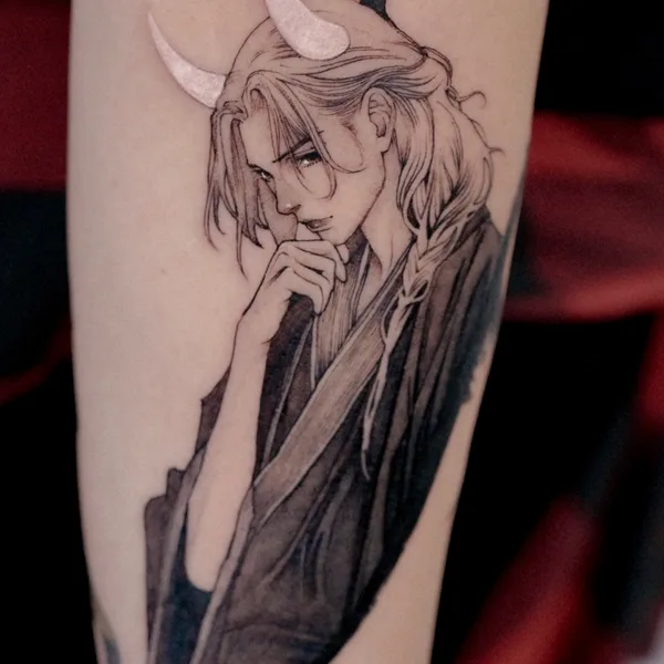 Anime tattoo by Hellbell