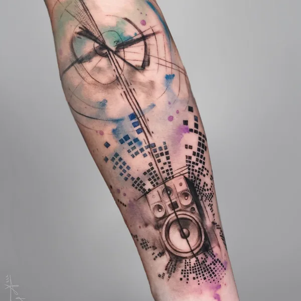 Watercolor tattoo by Hossam tattoos in Amsterdam