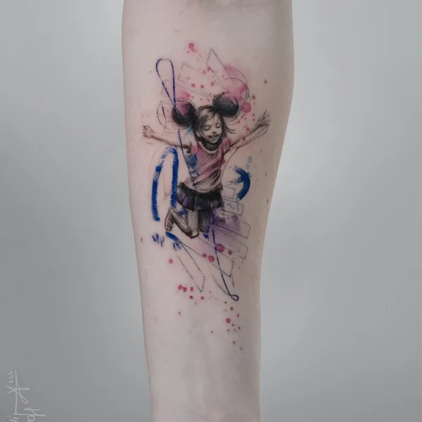 Watercolor tattoo by Hossam tattoos in Amsterdam