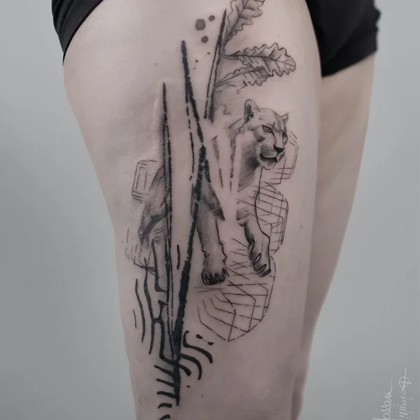 Watercolor tattoo by Hossam tattoos in Amsterdam