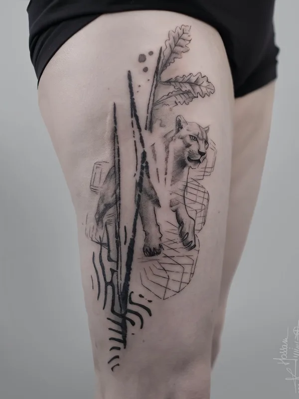 Watercolor tattoo by Hossam tattoos in Amsterdam