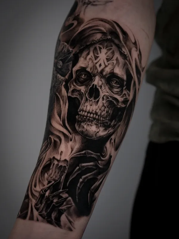 male blackandgrey realism Tatuaggio su sleeve #88220 | Tatuatore Mariia Agafonova 