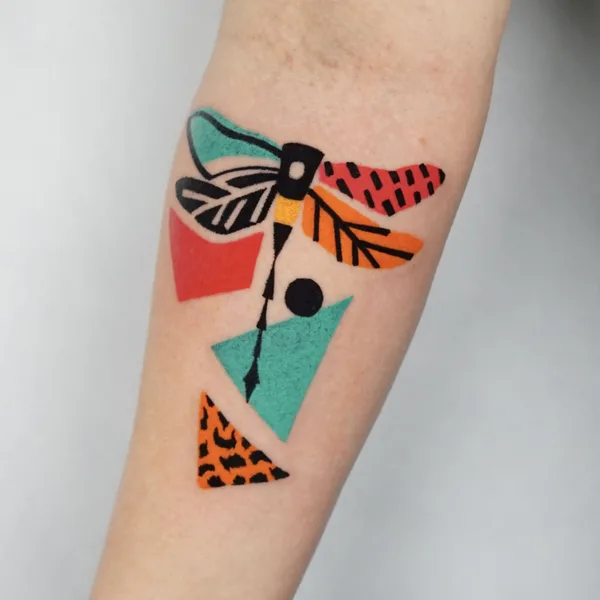 Abstract tattoo by Marta Kudu in Warszawa