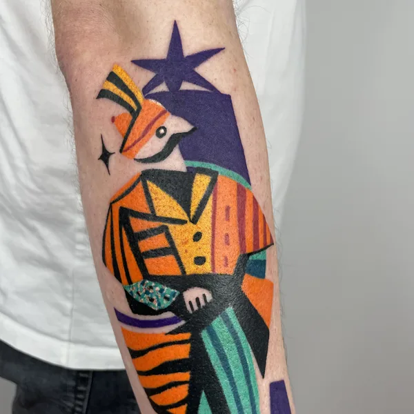 Abstract tattoo by Marta Kudu in Warszawa