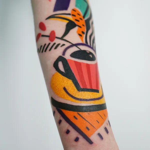 Abstract tattoo by Marta Kudu in Warszawa