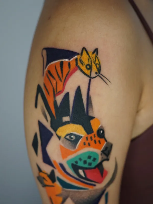 Abstract tattoo by Marta Kudu in Warszawa