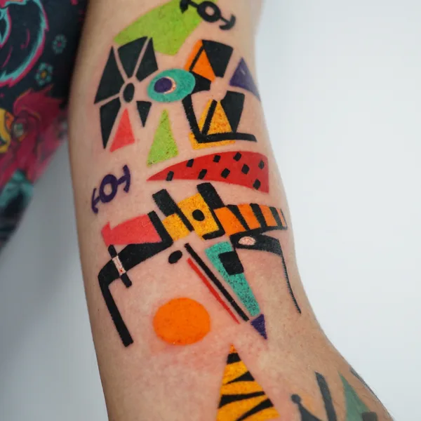 Abstract tattoo by Marta Kudu in Warszawa