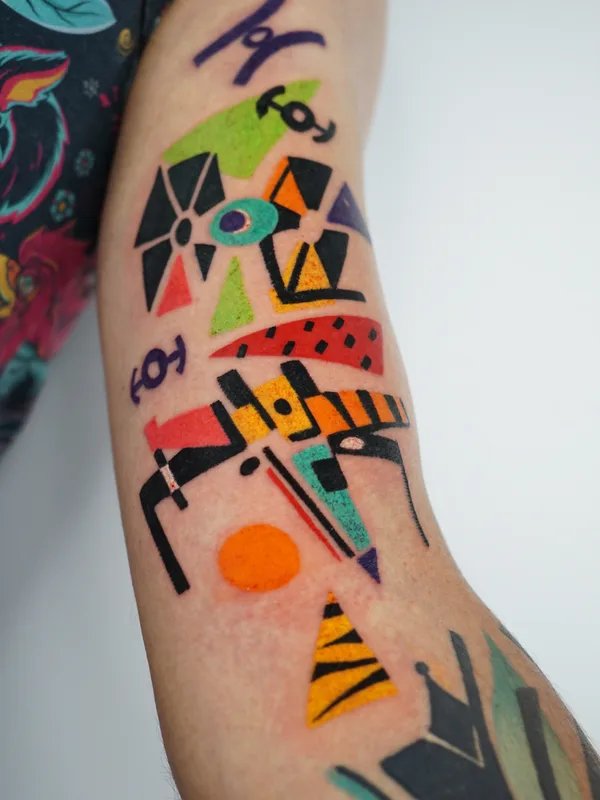 Abstract tattoo by Marta Kudu in Warszawa