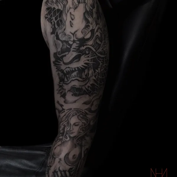 whipshading tattoo by Max Hyde in Saint Petersburg