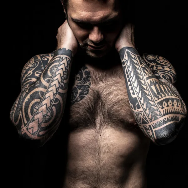 Ornamental tattoo by Maxim Desnev in Ярославль