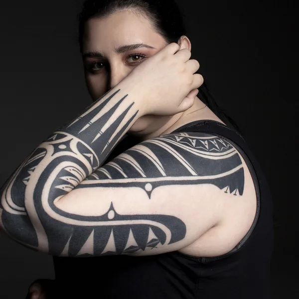 Ornamental tattoo by Maxim Desnev in Ярославль