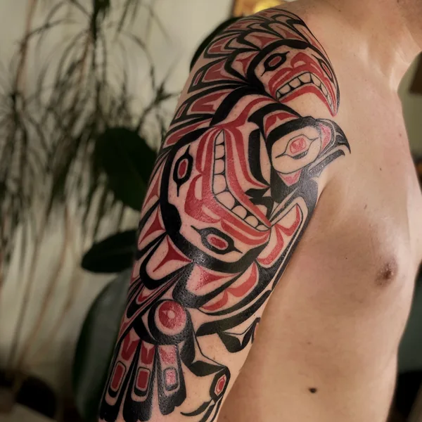 Ornamental tattoo by Maxim Desnev in Ярославль