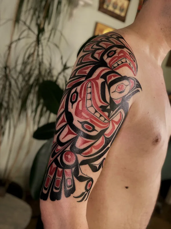 male color tribal Tatuaggio su sleeve #84376 | Tatuatore Maxim Desnev