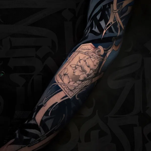 Lettering tattoo by Mayya Gri in Moscow