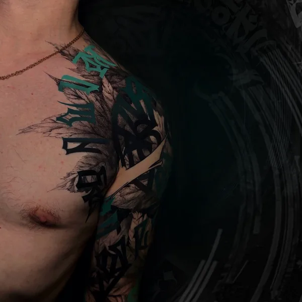 Lettering tattoo by Mayya Gri in Moscow