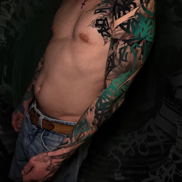 Lettering tattoo by Mayya Gri in Moscow