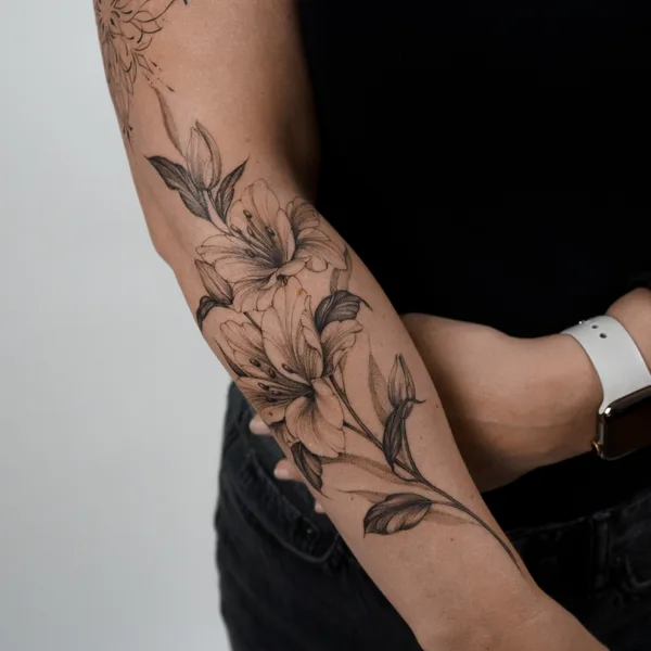 Botanical tattoo by Miriam Andrea