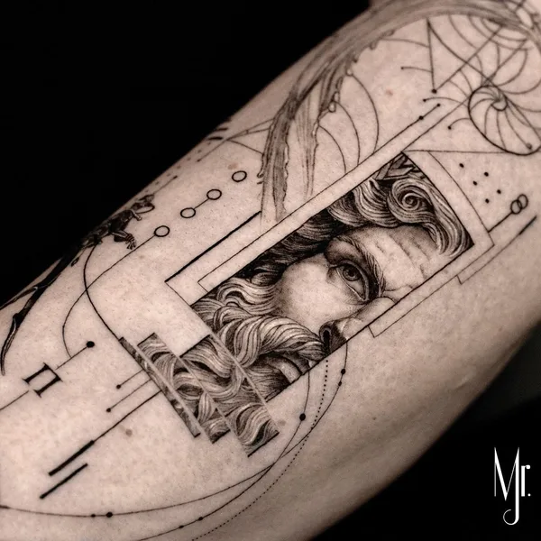 Black tattoo by Mr. J Fineline in Munich