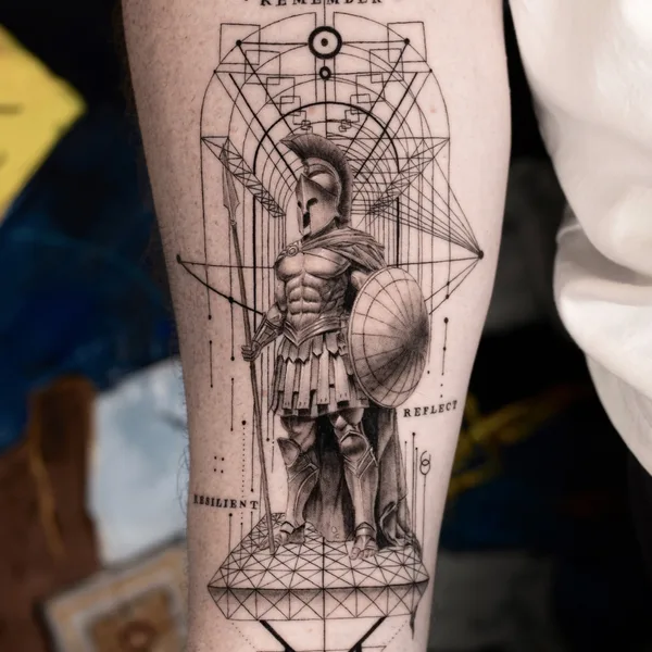 Black tattoo by Mr. J Fineline in Munich