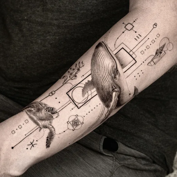 Black tattoo by Mr. J Fineline in Munich