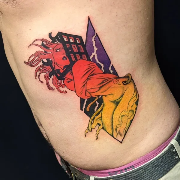 New School tattoo by Onnie O'Leary in Sydney