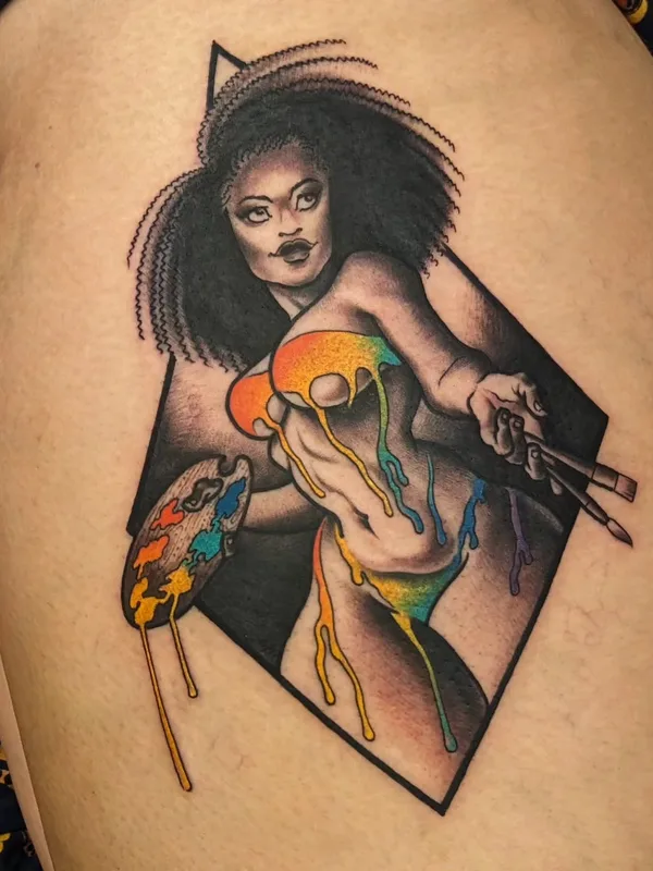 New School tattoo by Onnie O'Leary in Sydney