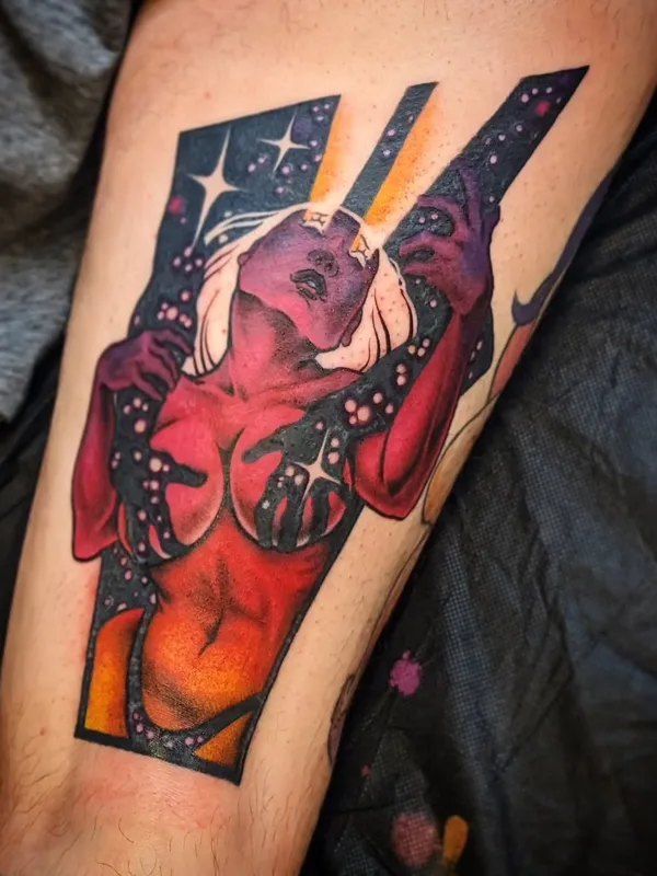 New School tattoo by Onnie O'Leary in Sydney