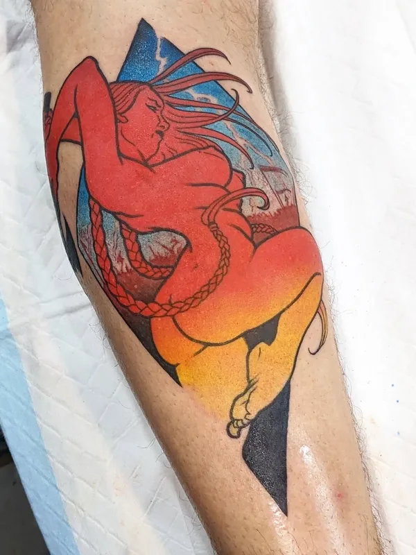 New School tattoo by Onnie O'Leary in Sydney