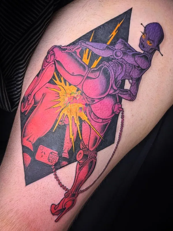 New School tattoo by Onnie O'Leary in Sydney
