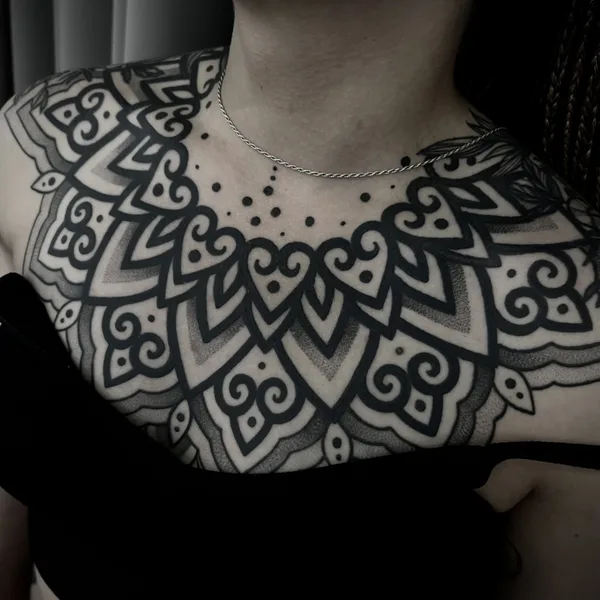 Ornamental tattoo by PALLADA in Тула