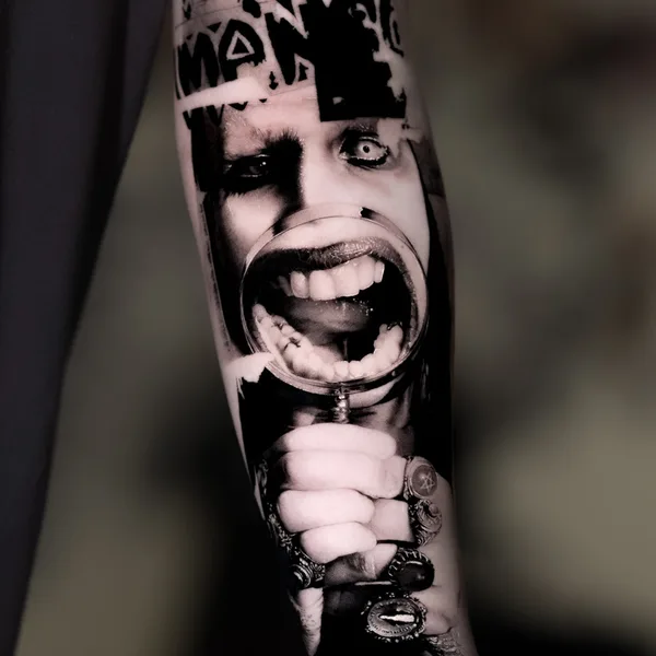 Horror tattoo by Rowoon in Seoul