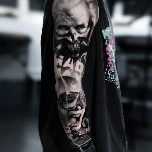 Horror tattoo by Rowoon in Seoul