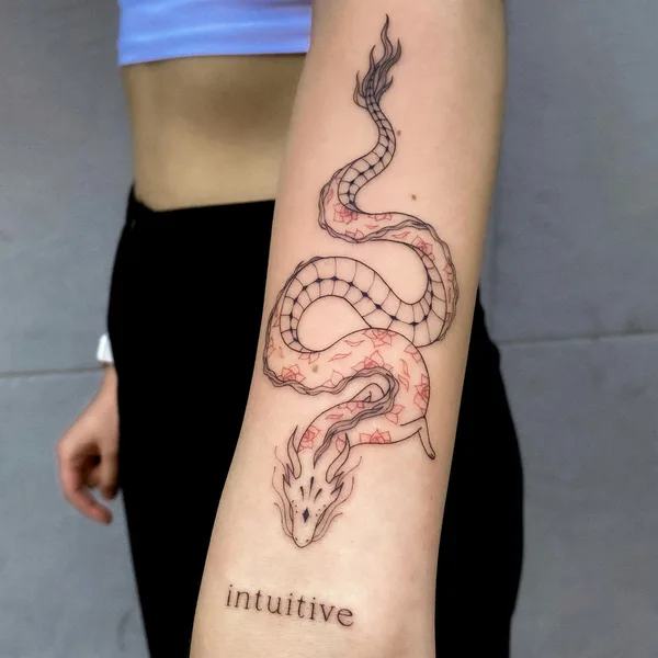 Fine Line tattoo by Saskia Patrice in Zürich