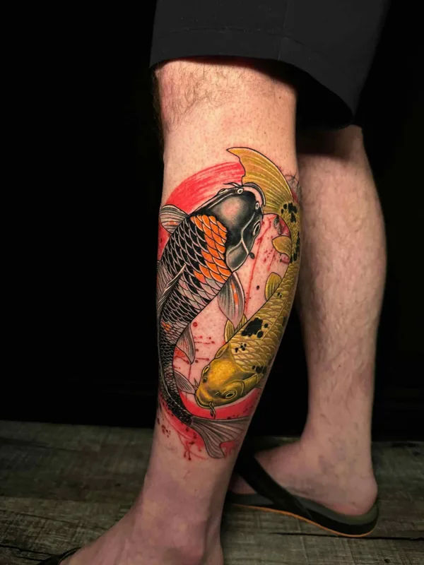 male color japanese Tatuagem em calf #88607 | Tatuador Sean McCready