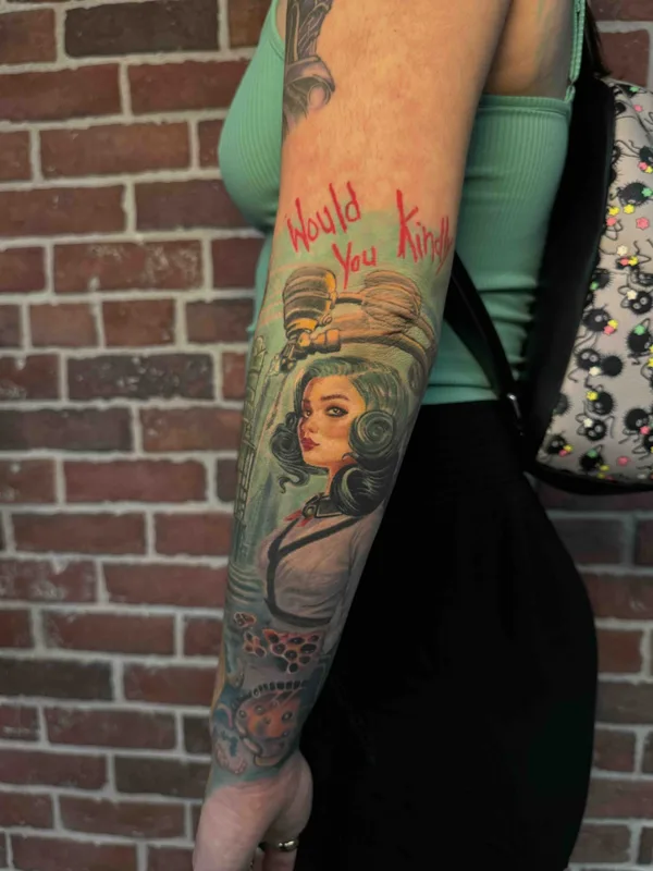 female color surrealism Tatuagem em forearm #88608 | Tatuador Sean McCready