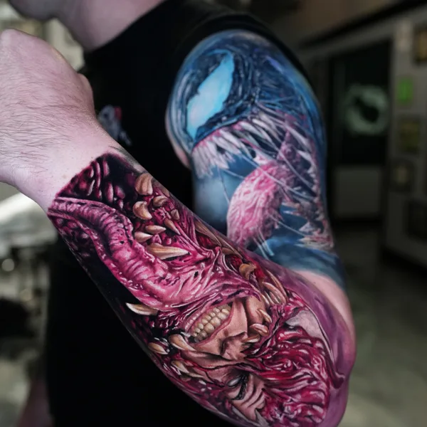 Surrealism tattoo by Sebastian pozo in Raleigh
