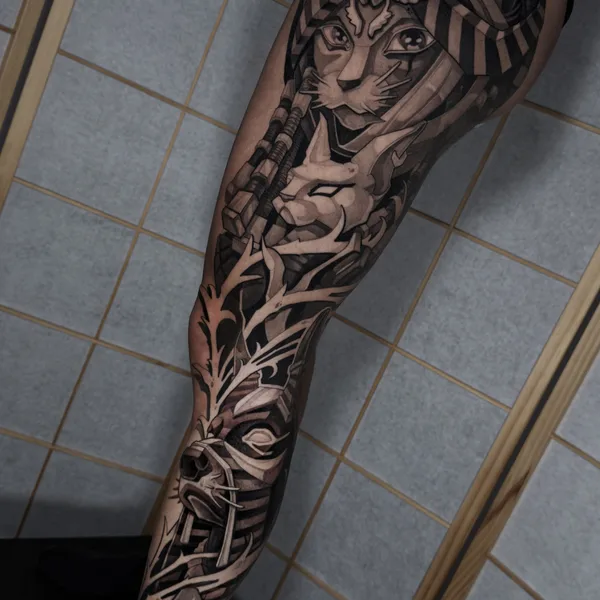 Graphic tattoo by Siinsay  in Düsseldorf