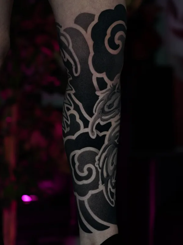 Graphic tattoo by Siinsay in Düsseldorf
