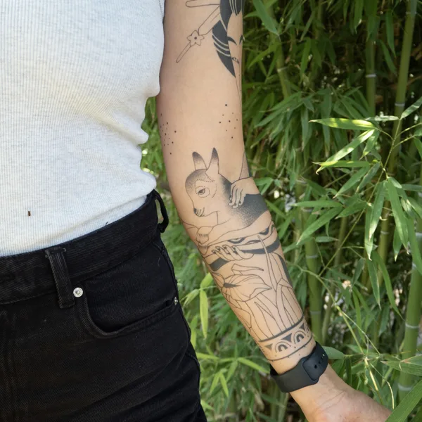whipshading tattoo by Tais in Белград