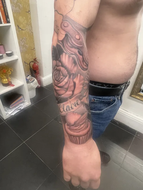 freehand tattoo by Terry Brown in London